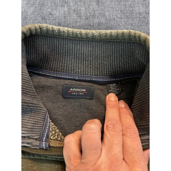 Arrow green 1/4 Zip Sweater Small - Picture 2 of 3